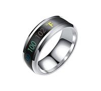 Affichage de la température physique Couple Bague Mode Bague Bague Intelligente Bagues Petite Fille Anneaux Réglable, 8, Cuivre, Aucune pierre précieuse