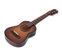 Affichage de Mini-modèle de Guitare Artisanal avec Support - Ornements de Décoration Intérieure, Super pour Amis (10 cm) (14 cm) (10 cm)