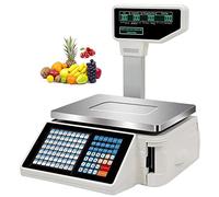 Affichage de Poteau de Balance d’Impression d’étiquettes, balances de Pesage de Codes-Barres numériques à Double écran, 63 Touches de Raccourci, Caisse enregistreuse Commerciale pour superma