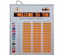 Affichage De Taux D'intérêt Bancaire, Horloge De Taux De Change Mondial LED, Écran De Prix De Change, Mise À Jour Automatique De L'heure, pour Les Banques, Les Institutions Financières