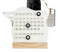 Affichage Du Calendrier En Bois - Organiseur De Dates Moderne, Bloc De Calendrier De Bureau | Système De Décoration De De Semaine De Mois Perpétuel, Disposition Esthétique De Vitrine De Gestion
