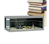 Affichage du modèle de voiture, armoire de vitrine à l'échelle, organisateur de jouets de véhicule, conception d'économie d'espace, lumière LED intégrée, 26,5 × 10,5 × 15 cm, pour objets de collection