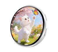 Affichage électronique de badge - Broche numérique d'anime avec écran tactile HD de 4,3 cm | Broche photo et vidéo sans fil, batterie de 30 heures, LED portable pour Noël, fêtes, événements scolaires