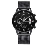 Affichage élégant de calendrier de montre de quartz imperméable de quartz de MICGIGI des hommes avec la bande de maille d'acier inoxydable