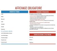 Affichage Entreprise Obligatoire 2021 Format A4 - 4 Pages - Design Épuré