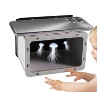 Affichage holographique - Projecteur d'hologramme portable pour smartphone | Cinéma maison bricolage | Pour la publicité, le divertissement d'interaction de dessin animé, accessoires universels de pyr