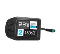 Affichage LCD de vélo électrique CheoTime, Compact ABS HOSING PEPROVE ECRIGNÉE E Bike avec indicateur de Batterie et Interrupteur d'éclairage s'adapte à 22,2 mm de Guidon