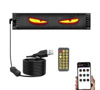 Affichage LED De Voiture Flexible Programmable | Lampe Dynamique des Yeux De Diable Imperméable - Créative Colorful Auto Panneau, Éclairage Décoratif Flexible pour, Cafés, Centres Commerciaux, Ex