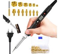 Affichage LED Kit De Fer A Souder, 130 Pièces Insert Fileté Metal Pour Fer À Souder Température Réglable, Jeu D'Inserts Filetés M2/M3/M4/M5/M6/M8 Écrous De Fusion Pour Accessoires D'Imprimante 3D