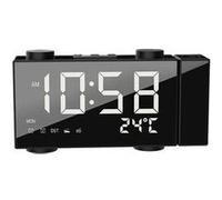 Affichage led numérique radio fm projection réveil temps projecteur parlant vocal comme le montre