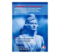 Affichage Marianne République à Visage découvert