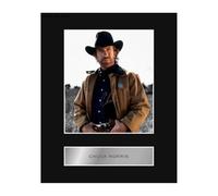 Affichage monté avec photo dédicacée et autographe imprimé de Chuck Norris - Édition #01 - Image de 25,4x20,3 cm avec support
