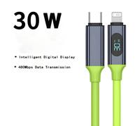 Affichage Numérique 240w Charge Super Rapide Données De Téléphone Portable Type C Câble Pour Iphone 15 16 Xiaomi Samsung Huawei Silicone Liquide Pd 30w 1,5m