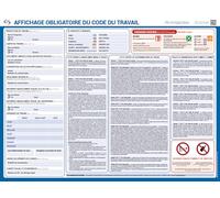 Affichage obligatoire 2025 - Panneau plastifié - Feutre + fixations OFFERTS