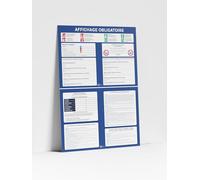 Affichage Obligatoire Entreprise 2026 Modulable : Kit 2 affiches adhésives A4 modulables, Conforme Code du Travail pour toute entreprise, Résistant Graisse & Humidité, Fabriqué en France.