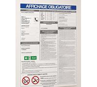 Affichage Obligatoire Entreprise A3 - Conforme Code du Travail - Panneau ou Sticker - Consignes Incendie, Horaires, Harcèlement, Sécurité - PVC Forex 3 mm ou Vinyle Adhésif (stickers)