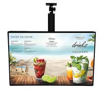 Affichage publicitaire LED ultra-fin pour restaurant, panneau de menu lumineux avec technologie rétroéclairée, parfait pour l'affichage des menus et la publicité