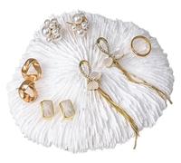 Affichage suspendu de bijoux, Présentoir de bijoux en plâtre corail blanc, for bague, collier, boucle d'oreille