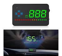 Affichage tête haute automatique, affichage HUD GPS iKiKin véhicule HUD, pour tous les véhicules et camions, projecteur LED du pare brise, film réfléchissant HUD, tachymètre GPS, plug and play