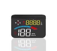 Affichage tête haute de voiture HUD, système GPS iKiKin HUD, ombrage de la conception d'affichage intégrée, 3,5 pouces de voiture affiche l'alarme, compatible avec toutes les voitures et camions