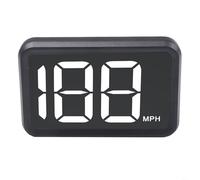Affichage tête haute GPS pour voiture, camion, bus, compteur de vitesse numérique avec MPH km/h, grand projecteur HUD, double puce sans saut et jeu, capot solaire, alimentation USB, noir (MPH)