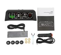 Affichage tête Haute HUD de Voiture et Lecteur vidéo avec système de Surveillance de la Pression des pneus, inclinomètre numérique, jauge d'interface OBD2 pour la Vitesse de