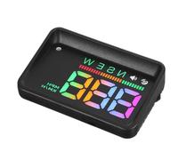 Affichage Tête Haute Hud Noir, Compteur Numérique pour Voiture ABS | Lecture au Soleil, Alerte de Dépassement, Alimentation 5-25 V, Usage sur Pare-brise