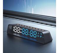Affichage tête haute HUD pour voiture avec compteur de vitesse et altitude pour l'alimentation par câble OBD, dispose d'une installation et d'un réglage de la luminosité ambiante (pour la version