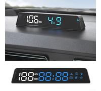 Affichage tête haute HUD pour voiture avec compteur de vitesse et altitude pour l'alimentation par câble OBD, dispose d'une installation et d'un réglage de la luminosité ambiante (pour la version