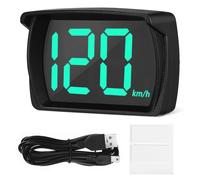 Affichage Tête Haute Hud Voiture Km/h GPS et Câble USB | Écran Noir en PC ABS, Pare-soleil Antireflet Intégré, Installation Rapide sur Tableau de Bord, Alimentation USB