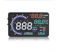 Affichage tête haute pour voiture avec compatibilité OBD2, vitesse RPM, température de l'eau, tension de la consommation de carburant, projecteur HUD haute résolution pour montage