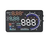 Affichage tête haute voiture, 5,9'' Écran HUD OBD2 avec vitesse, Écran LED couleur, A8 HUD Head up Display voiture, Écran tête haute pour voiture-Système, d'avertissement de vitesse