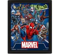 Affiche 3D Lenticulaire - MARVEL - Cinematic Icons - 26x20 cm - Noir - Décoration murale