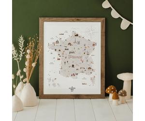Affiche à tamponner Carte de France