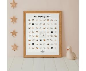 Affiche à tamponner Mes premières fois Papas Peau claire