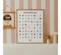 Affiche à tamponner Mes premières fois Souris poudre Maman/Papa