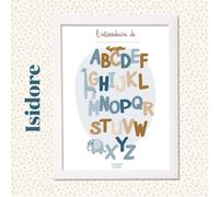 Affiche Abécédaire Isidore Multicolore TU