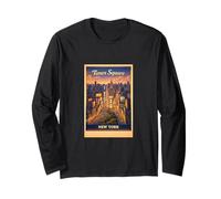 Affiche aérienne Vintage New York City Times Square Manche Longue