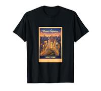 Affiche aérienne Vintage New York City Times Square T-Shirt