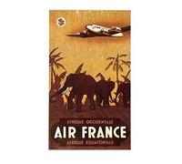 Affiche Air France Afrique Occidentale Equatoriale Guerra 50 x 70 cm - Musée AIR FRANCE - Poster - Décoration murale - Salle de séjour