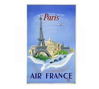 Affiche Air France Paris Colombe Tour Eiffel Manset 1952 Reproduction 50 X 70 cm