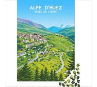 Affiche Alpe D'Huez Puzzle Adulte 1000 pièces | puzzle comme cadeau de mariage pour les jeunes mariés un présent réfléchi pour un couple à la maison le soir en douceur