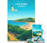 Affiche Anse du Brick Puzzle 1000 pièces | Pour s'amuser en famille stimulez votre cerveau et vos mains Cadeau d'anniversaire cadeau de voyage. 75x50cm