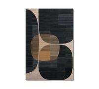 Affiche Art Geometrique Poster Brun Foncé Tableau Decoration Murale Abstrait 50x70 cm Moderne Impression Sur Toile Décoration Chambre Salon Affiche Boho Peinture Avec Cadre