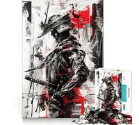 Affiche Artistique de Guerrier samouraï pour Adultes, Puzzle de 1000 pièces, Jeu de réflexion, Joie familiale, découpe de précision, Joli Cadeau (38x52cm)