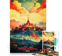 Affiche Artistique du Royaume païen, Puzzle de 1000 pièces pour Adultes, Puzzle Stimulant la mémoire, Loisirs Doux, découpe Ferme, Cadeau de Vacances (50x75cm)