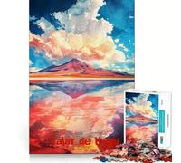 Affiche Artistique du Salar d'Uyuni, Puzzle de 1000 pièces pour Adultes, Jeu de réflexion, Loisir Calme, Design à Assembler, Cadeau de Vacances (38x26cm)