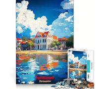 Affiche Artistique du Suriname, Puzzle de 1000 pièces pour Adultes, Cadeau pour renforcer Les Souvenirs, Moments de sérénité, qualité, Bordure, vœu du Père Noël 50x75cm