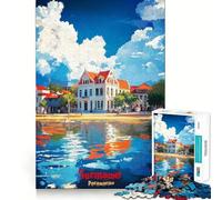 Affiche Artistique du Suriname, Puzzle de 1000 pièces pour Adultes, Puzzle de mémoire, à Assembler Lentement, à apprécier, Cadeau créatif 38x52cm