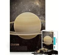 Affiche Artistique Saturne, Puzzle de 1000 pièces pour Adolescents, Jeu de logique et de Train, Anti-Stress, découpe Lisse, Cadeau mémorable (38x26cm)